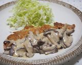 チキンソテー♪きのこクリームソースかけ♪作り方9写真