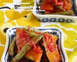 かぼちゃといんげんのトマト煮込み＊作り方3写真