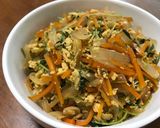 豆苗の甘醤油たまご炒め作り方8写真