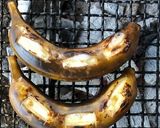 BBQ キャンプで 焼きチョコバナナ作り方4写真