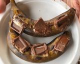 BBQ キャンプで 焼きチョコバナナ作り方6写真