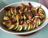 2色のズッキーニとベーコンの彩り焼き作り方4写真