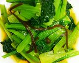 小松菜と塩昆布のバター醤油味!作り方4写真
