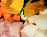 根菜＆野菜と鶏肉のあまからしょうが煮作り方2写真