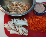 ツナとごぼうと人参と椎茸の炊き込みご飯作り方1写真
