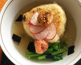 梅雨空 朝ごはん 焼きおにぎりのお茶漬け作り方4写真