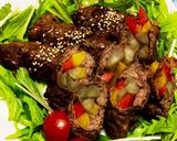 ゴボウとパプリカの牛肉巻き＊甘辛照り焼き作り方7写真
