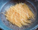 ドレッシングでヘルシー和風パスタ作り方1写真
