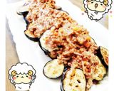 マクロビ☆なすの肉味噌（風）あんかけ作り方3写真