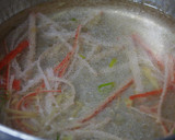 カニカマと豆腐のとろふわスープ♪作り方3写真