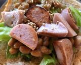 納豆とフィッシュソーセージのパン作り方4写真