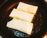 簡単 バジルとチーズのライス春巻き作り方3写真