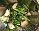 かぶと豚こま肉と油揚げのごま味噌炒め！作り方4写真