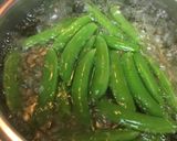 鶏胸肉とスナップエンドウの酢味噌和え♪作り方3写真