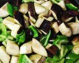 なすとピーマンの肉みそたっぷり炒め作り方5写真