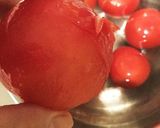 冷んやりトマトの麺つゆ漬け。湯剥きだけで作り方6写真