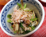 三つ葉とエノキのお浸し☆湯通し野菜だしも作り方4写真