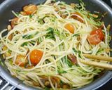 簡単！ヘルシー☆豆苗ペペロンチーノ作り方6写真