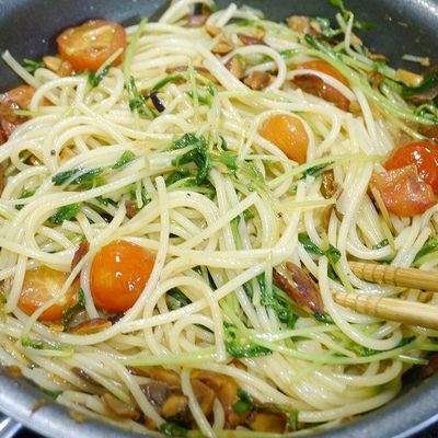 簡単！ヘルシー☆豆苗ペペロンチーノ by だんどり亭 【クックパッド