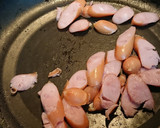 ソーセージと椎茸ともやしのレモン醤油焼き作り方2写真