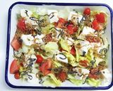 （サラダ）豆腐　レタス　トマト　和風作り方5写真
