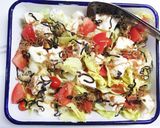 （サラダ）豆腐　レタス　トマト　和風作り方6写真