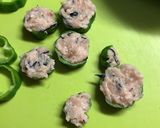 鶏ひきとひじきのピーマンハンバーグ作り方4写真