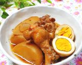 圧力鍋でやわらか☆大根&手羽元の煮物☆作り方5写真