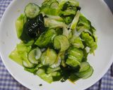 きゅうり・キャベツとワカメの酢の物♪ゆず作り方4写真