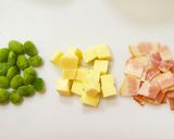 枝豆ベーコンチーズ卵☆スクランブルエッグ作り方2写真