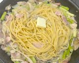 アスパラとベーコンのクリームパスタ作り方7写真