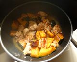 鶏肉とかぼちゃのごま味噌煮作り方4写真