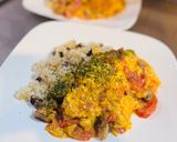 きのことベーコンのトマたまライス作り方10写真