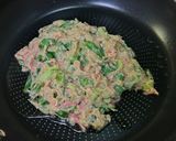 九条ねぎとひき肉のお好み焼き作り方4写真