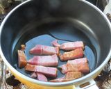 ベーコン白菜キクラゲ青唐辛子の中華パスタ作り方4写真
