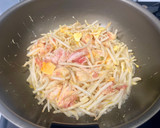 もやしと豚肉とスライスチーズのお好み焼き作り方1写真