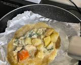 残り物シチューにカリカリチーズ作り方3写真