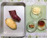 簡単夕飯昼食！薩摩芋と蓮根と鶏肉マスタード炒め作り方1写真