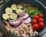 ワンパン♪夏野菜と豚肉の彩り南蛮漬け作り方5写真