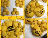 かぼちゃ餡入り♡プーさんの3Dちぎりパン作り方7写真