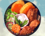 蜂くまおにぎり弁当 簡単 可愛い デコ弁作り方4写真