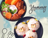 蜂くまおにぎり弁当 簡単 可愛い デコ弁作り方5写真