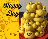かぼちゃ餡入り♡プーさんの3Dちぎりパン作り方10写真