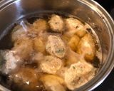 大葉と椎茸入り鶏つくね ナスとオクラ添え作り方4写真