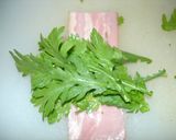 春菊のベーコン巻き作り方1写真