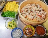 見た目華やか絶品野菜沢山鮭花散らし寿司作り方50写真