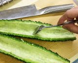 夏のベジつまみ♪「ゴーヤペペロンチーノ」作り方1写真