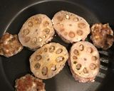 豆腐入でかさ増し！蓮根のはさみ焼き作り方7写真