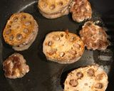 豆腐入でかさ増し！蓮根のはさみ焼き作り方9写真
