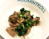 オリーブオイルでレバニラ丼作り方4写真